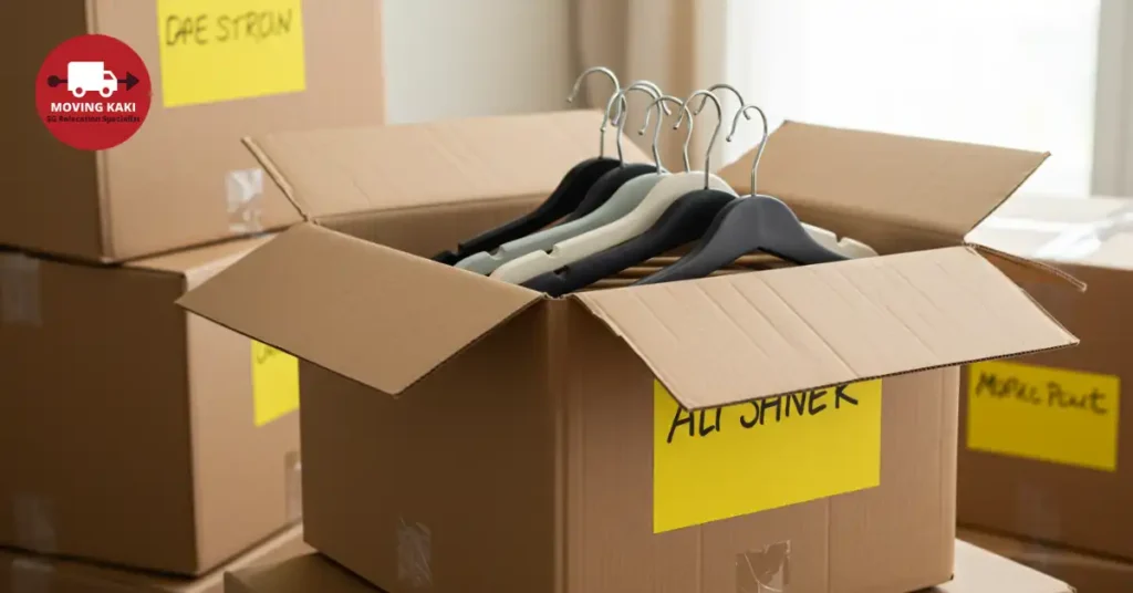 Store Hangers in a Separate Box for Easy Access