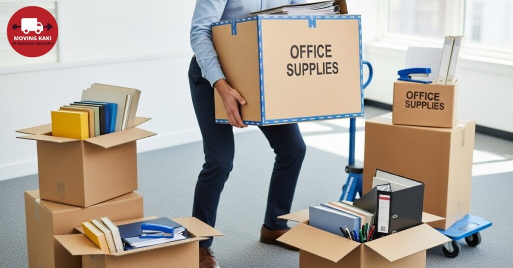 Avoid overloading boxes during packing in office relocation