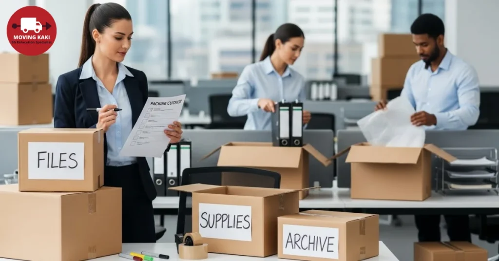 Office packing plan and checklist for office relocation