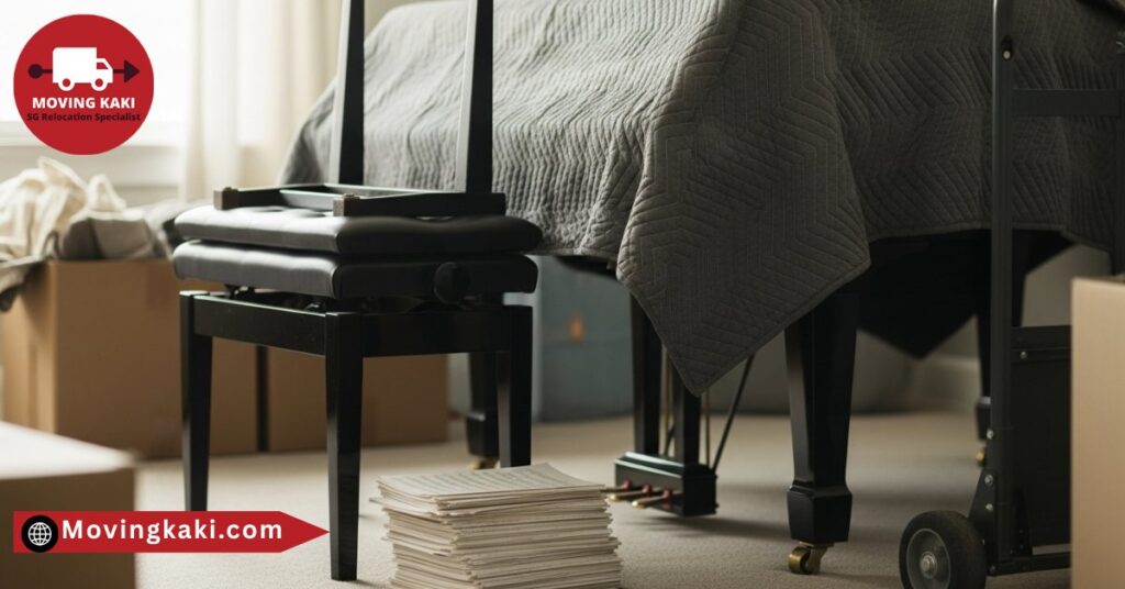 Removing piano accessories before moving