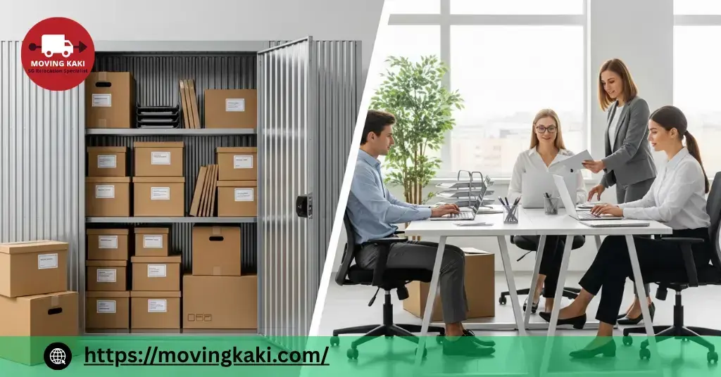 Maximising business productivity by using storage units during office relocation to keep the workspace clear and focused